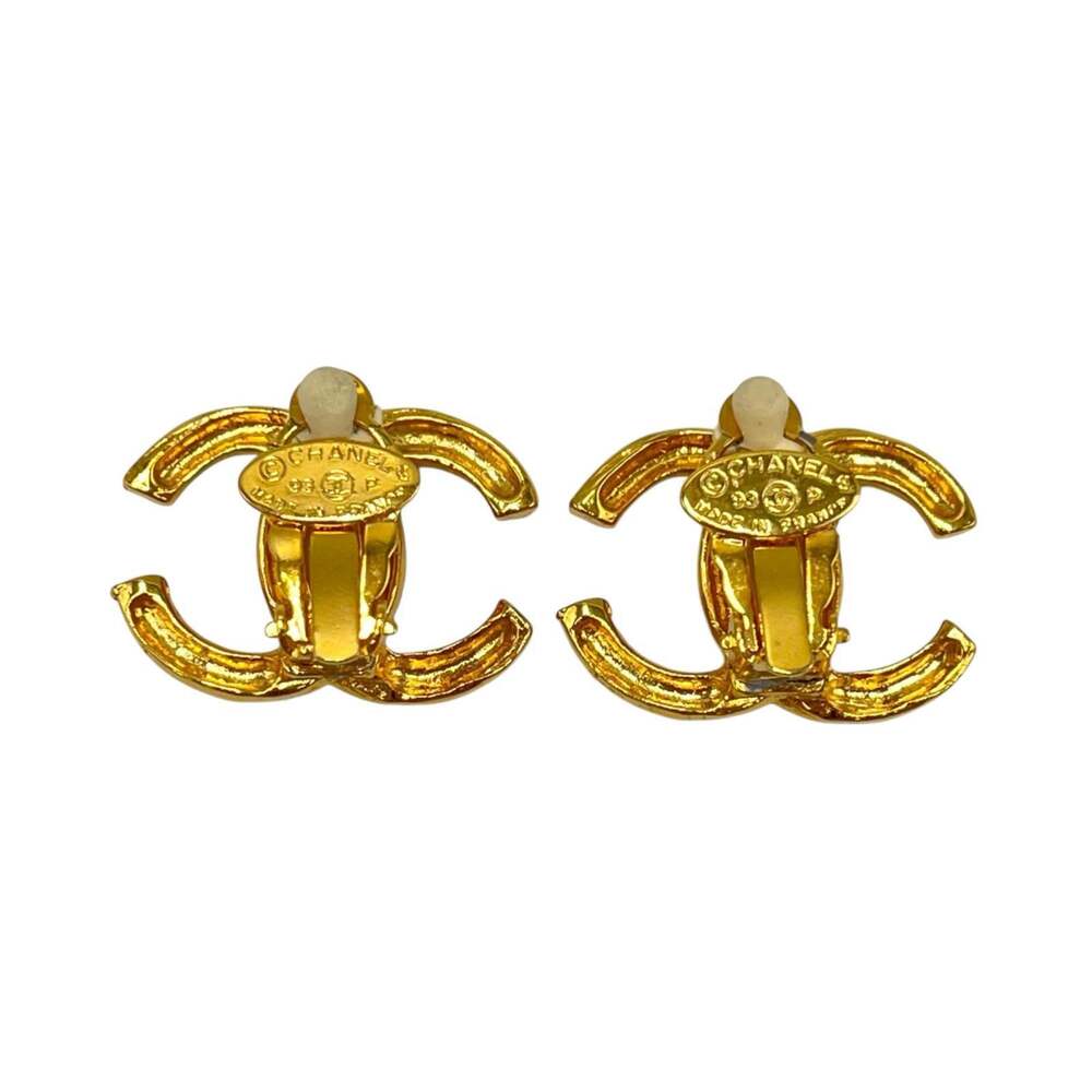 Chanel Cc Logo Clip-On Earrings Metal #247115C75B - Picture 4 of 7
